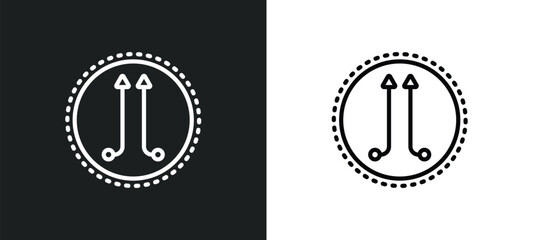 Poster - is parallel to icon isolated in white and black colors. is parallel to outline vector icon from signs collection for web, mobile apps and ui.