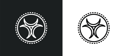 Poster - toxic waste icon isolated in white and black colors. toxic waste outline vector icon from signs collection for web, mobile apps and ui.