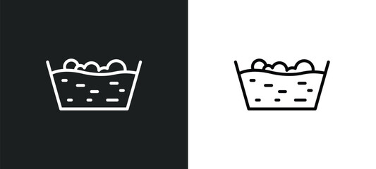 Poster - washing icon isolated in white and black colors. washing outline vector icon from signs collection for web, mobile apps and ui.