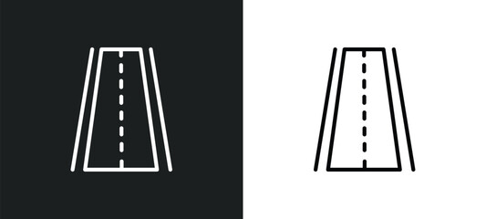 Poster - roads icon isolated in white and black colors. roads outline vector icon from signs collection for w