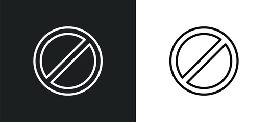 Wall Mural - forbidden icon isolated in white and black colors. forbidden outline vector icon from signs collection for web, mobile apps and ui.