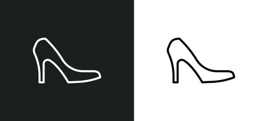Poster - high heels icon isolated in white and black colors. high heels outline vector icon from signs collec