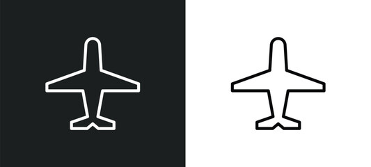 Poster - airport icon isolated in white and black colors. airport outline vector icon from signs collection f