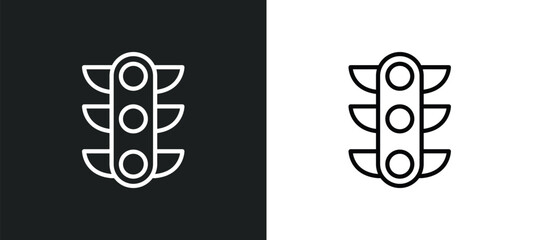 Poster - traffic icon isolated in white and black colors. traffic outline vector icon from signs collection for web, mobile apps and ui.