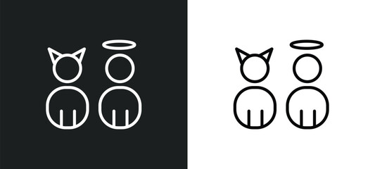 Poster - characters icon isolated in white and black colors. characters outline vector icon from shapes collection for web, mobile apps and ui.