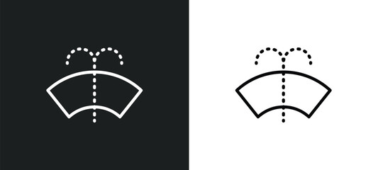 Poster - windshield washer icon isolated in white and black colors. windshield washer outline vector icon from shapes collection for web, mobile apps and ui.