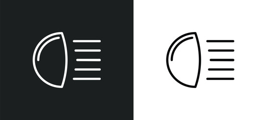 Poster - high beam icon isolated in white and black colors. high beam outline vector icon from shapes collect
