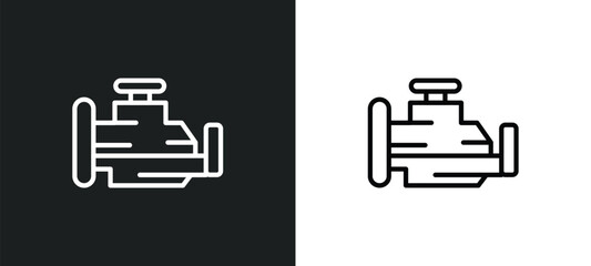 Wall Mural - malfunction indicador icon isolated in white and black colors. malfunction indicador outline vector icon from shapes collection for web, mobile apps and ui.