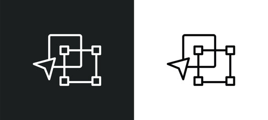 Poster - paint selection icon isolated in white and black colors. paint selection outline vector icon from shapes collection for web, mobile apps and ui.