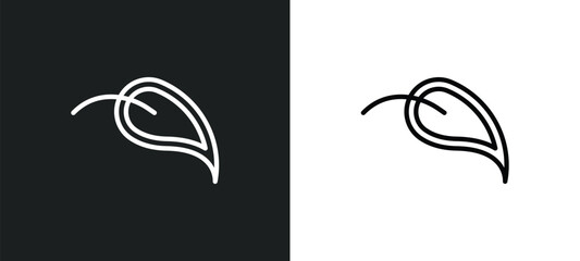 Poster - elliptic icon isolated in white and black colors. elliptic outline vector icon from shapes collection for web, mobile apps and ui.