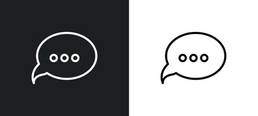 Poster - speech bubble black icon isolated in white and black colors. speech bubble black outline vector icon from shapes collection for web, mobile apps and ui.