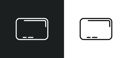 Poster - rounded rectangle icon isolated in white and black colors. rounded rectangle outline vector icon from shapes collection for web, mobile apps and ui.