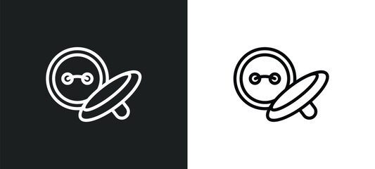 Poster - button icon isolated in white and black colors. button outline vector icon from sew collection for web, mobile apps and ui.