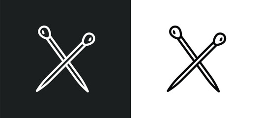 Poster - pins icon isolated in white and black colors. pins outline vector icon from sew collection for web, mobile apps and ui.