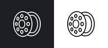 Bobbin Icon Isolated In White And Black Colors. Bobbin Outline Vector Icon From Sew Collection For Web, Mobile Apps And Ui.