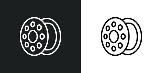 Wall Mural - bobbin icon isolated in white and black colors. bobbin outline vector icon from sew collection for web, mobile apps and ui.