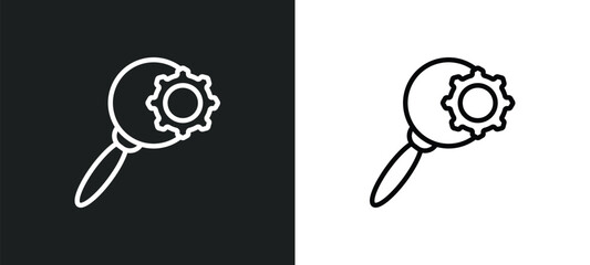 Poster - search icon isolated in white and black colors. search outline vector icon from seo collection for w