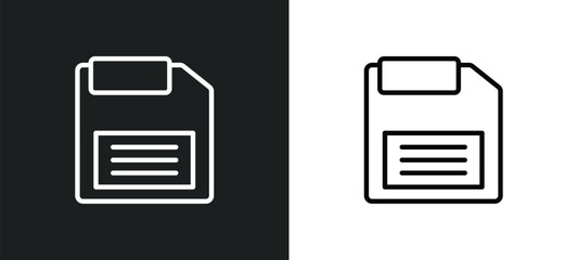 Poster - floppy disk icon isolated in white and black colors. floppy disk outline vector icon from seo collection for web, mobile apps and ui.