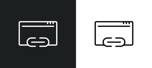 Poster - hyperlink icon isolated in white and black colors. hyperlink outline vector icon from programming co