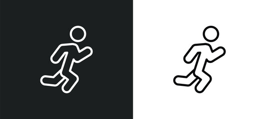 Poster - athlete icon isolated in white and black colors. athlete outline vector icon from professions collection for web, mobile apps and ui.