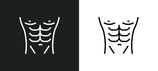 Poster - torso icon isolated in white and black colors. torso outline vector icon from people collection for 