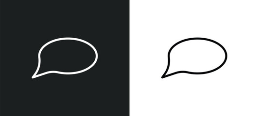 Poster - chat balloon icon isolated in white and black colors. chat balloon outline vector icon from people collection for web, mobile apps and ui.