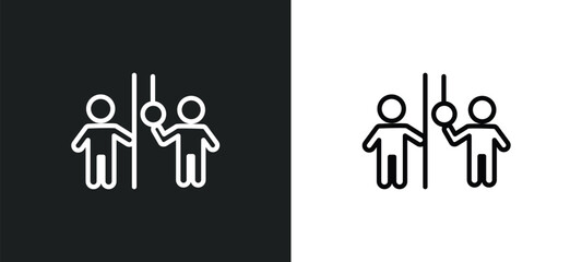Poster - occupant icon isolated in white and black colors. occupant outline vector icon from people collection for web, mobile apps and ui.