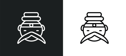 Poster - emperor icon isolated in white and black colors. emperor outline vector icon from people collection for web, mobile apps and ui.