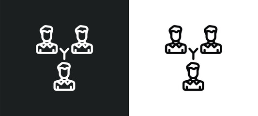 Wall Mural - business partnership icon isolated in white and black colors. business partnership outline vector icon from people collection for web, mobile apps and ui.