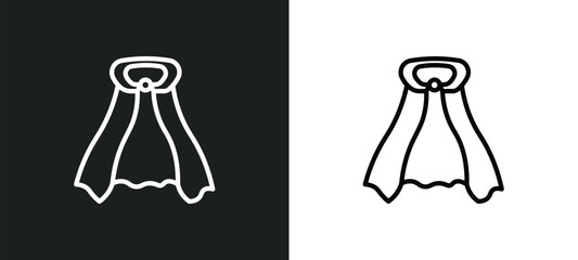Poster - cape icon isolated in white and black colors. cape outline vector icon from people collection for web, mobile apps and ui.