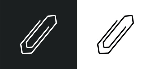 Poster - office clip icon isolated in white and black colors. office clip outline vector icon from other collection for web, mobile apps and ui.