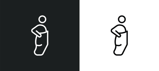 Poster - sack race icon isolated in white and black colors. sack race outline vector icon from other collecti