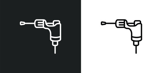 Poster - tattoo hine icon isolated in white and black colors. tattoo hine outline vector icon from other collection for web, mobile apps and ui.