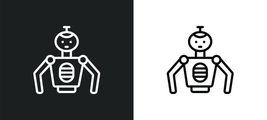 Poster - robot of japan icon isolated in white and black colors. robot of japan outline vector icon from other collection for web, mobile apps and ui.