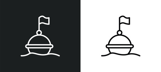 Poster - buoy icon isolated in white and black colors. buoy outline vector icon from nautical collection for web, mobile apps and ui.