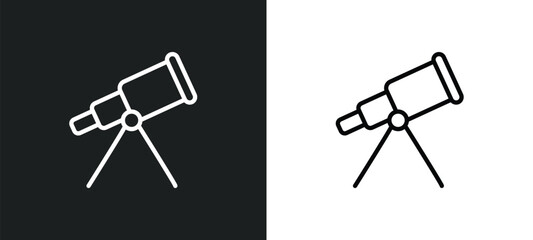 Wall Mural - boat telescope icon isolated in white and black colors. boat telescope outline vector icon from nautical collection for web, mobile apps and ui.