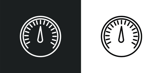 Poster - barometer icon isolated in white and black colors. barometer outline vector icon from nautical collection for web, mobile apps and ui.