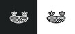 prairie icon isolated in white and black colors. prairie outline vector icon from nature collection for web, mobile apps and ui.