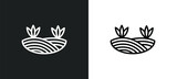 Fototapeta  - prairie icon isolated in white and black colors. prairie outline vector icon from nature collection for web, mobile apps and ui.