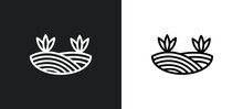 Prairie Icon Isolated In White And Black Colors. Prairie Outline Vector Icon From Nature Collection For Web, Mobile Apps And Ui.