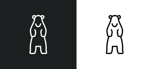 Poster - polar icon isolated in white and black colors. polar outline vector icon from nature collection for 