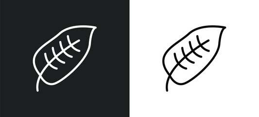 Poster - ovate icon isolated in white and black colors. ovate outline vector icon from nature collection for web, mobile apps and ui.