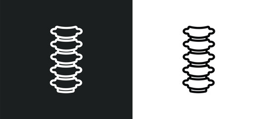 Poster - spinal column icon isolated in white and black colors. spinal column outline vector icon from medical collection for web, mobile apps and ui.