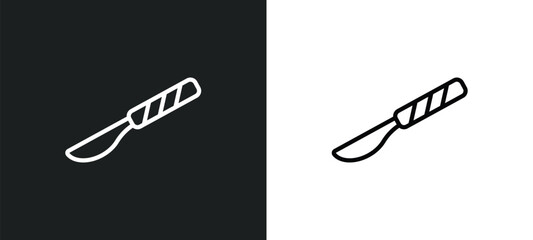 Poster - scalpel icon isolated in white and black colors. scalpel outline vector icon from medical collection for web, mobile apps and ui.