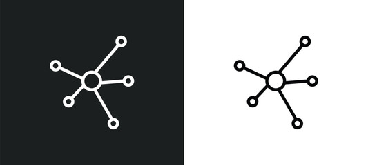 Poster - molecular structure icon isolated in white and black colors. molecular structure outline vector icon from medical collection for web, mobile apps and ui.