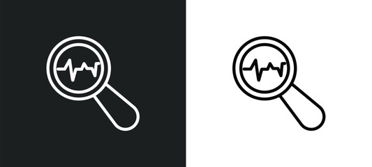 Poster - diagtic icon isolated in white and black colors. diagtic outline vector icon from medical collection for web, mobile apps and ui.