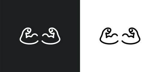 Poster - strong icon isolated in white and black colors. strong outline vector icon from medical collection for web, mobile apps and ui.