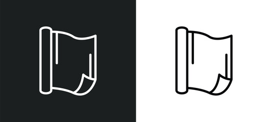 Poster - aluminum foil icon isolated in white and black colors. aluminum foil outline vector icon from kitchen collection for web, mobile apps and ui.