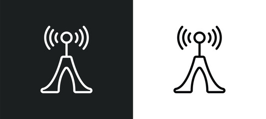 Poster - wireless connection icon isolated in white and black colors. wireless connection outline vector icon from internet security collection for web, mobile apps and ui.