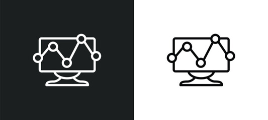 Poster - web traffic icon isolated in white and black colors. web traffic outline vector icon from internet s